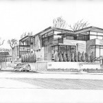 303 Pearl St. Boulder, 2013 Pencil and Pen-and-ink 12"X18"