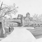 Scale Model of the Solar System, University of Colorado, 2011, pen-and-ink