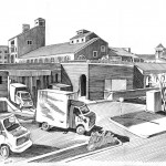 University Memorial Center, University of Colorado, 1993, pen-and-ink, 16"X20"
