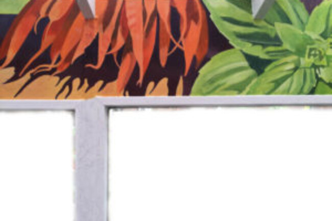Carrots and Basil, Gene Langlois Mural by Jonathan Machen, 2015