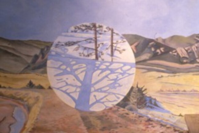 Harvest Mural, detail, circle #2, 1991