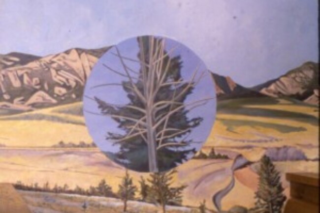 Harvest Mural, detail, circle #3, 1991