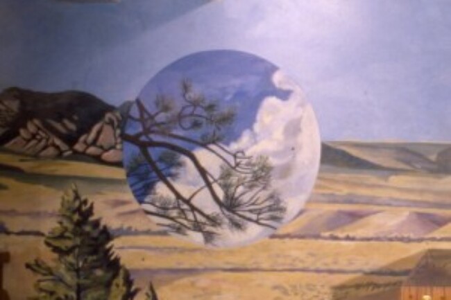 Harvest Mural, detail, circle #4, 1991