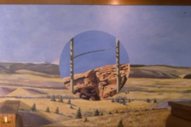 Harvest Mural, detail, circle #5, 1991