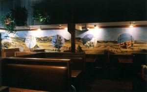Harvest Restaurant mural, south wall, 1991 by Jonathan Machen