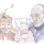 Three Generations, pen-and-ink, 2014