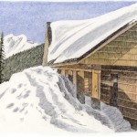 Eismann Hut, 1997 Pen-and-ink and watercolor