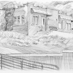 Still Mountain Clinic, Boulder, 2012, Pen-and-ink