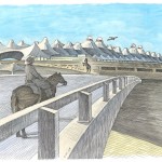 Denver International Airport with horses, 2008