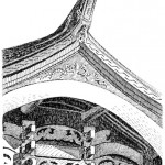 Chen Hoon Temple, Malaysia, 1988, Pen-and-ink