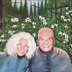 Gangajii and Papajii,  acrylic on canvas, 36"X36"