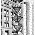 Downtown Sydney, 1988, Pen-and-ink