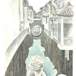 Suzhou, Anhui, China, 2003, Pen-and-ink and watercolor