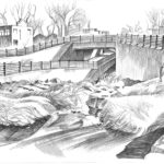 "Elmer's Two Mile", Boulder, 2017 Pen-and-ink