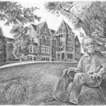 Horace Hale and Hale Science, University of Colorado, 1996, Pen-and-ink