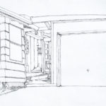 Driveway, Los Alamos, New Mexico, 1984, Pen-and-ink