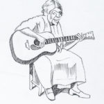 Woman with guitar, 1993