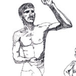 Man raising his arm, 1983