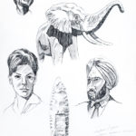 Elephant and people, 1993