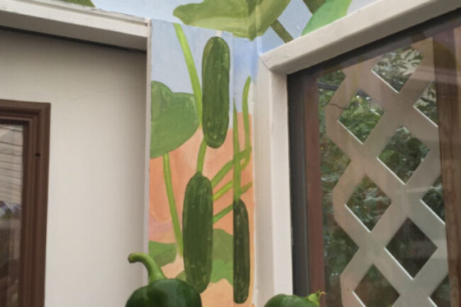 Cucumbers in the corner, Gene Langlois Mural