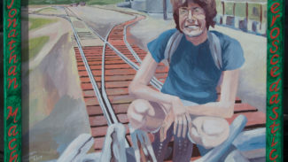Tom Hopson, acrylic on drywall, 24"X24"