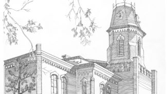 Old Main, Pen-and-ink, 1983
