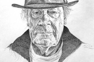 John Aaron, pen-and-ink, 2021