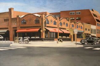 Pasta Jay's restaurant, 2021, Oil, 30"X54"