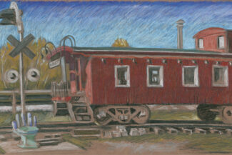 Whistlestop Park, Niwot, November 2022, Chalk Pastel, $435