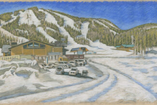 Eldora ski Area, 3/15/22 chalk pastel 