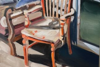 Chair, Eldorado Springs Art Center, 14.5"X16, oil, 2023 - SOLD
