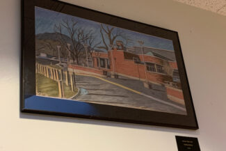 Jon's pastel of Boulder High, 2022