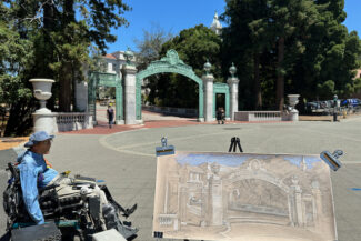 Plein-air drawing, Berkeley, CA, July 31, 2023 