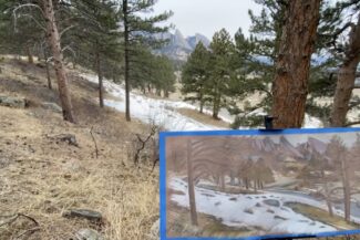 Plein-air drawing, Boulder Open Space near NCAR, January 17, 2023