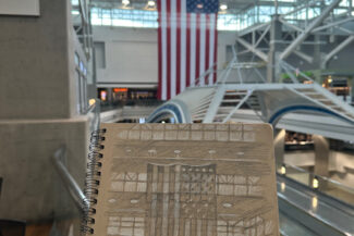 Plein-air, Flag, terminal 2, DIA, June 3, 2023