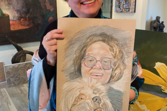 Vivi with portrait, 2022