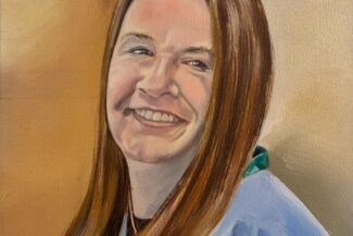 Brooke Miltner, commission, oil on canvas, 16"X20, 2024