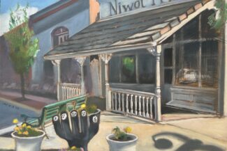 Niwot Tribune, Oil on panel, 16"X20", June 2024