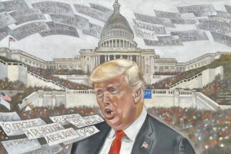 Words Matter, 2024, Oil on Canvas, 31.5"X80"