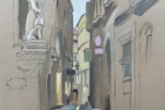 Pezenas, France, 2024, gouache
