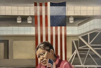 Welcome to America, 2024, Oil on wood